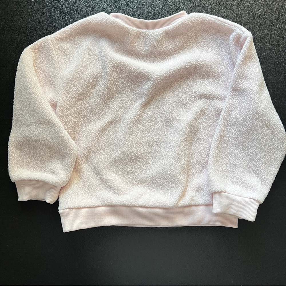 Disney Junior Minnie Mouse Light Pink Fleece Pullover Sweatshirt Girls Size 4T - Picture 4 of 6